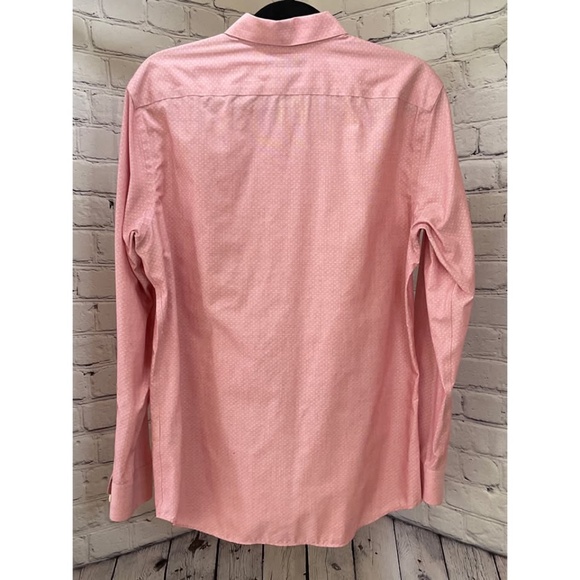 Banana Republic Men’s Standard Fit Non-Iron Pink Dress Shirt (Size M) - Picture 2 of 11